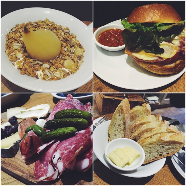 four images of items from a cafe menu at Henris Stockbridge