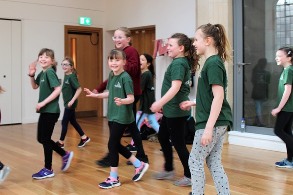 children dancing in a DN Theatre class