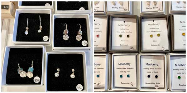 a display of earings at Daisy Cheynes